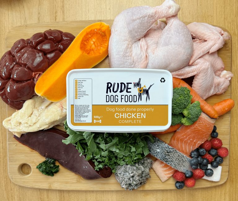 Complete raw chicken meal