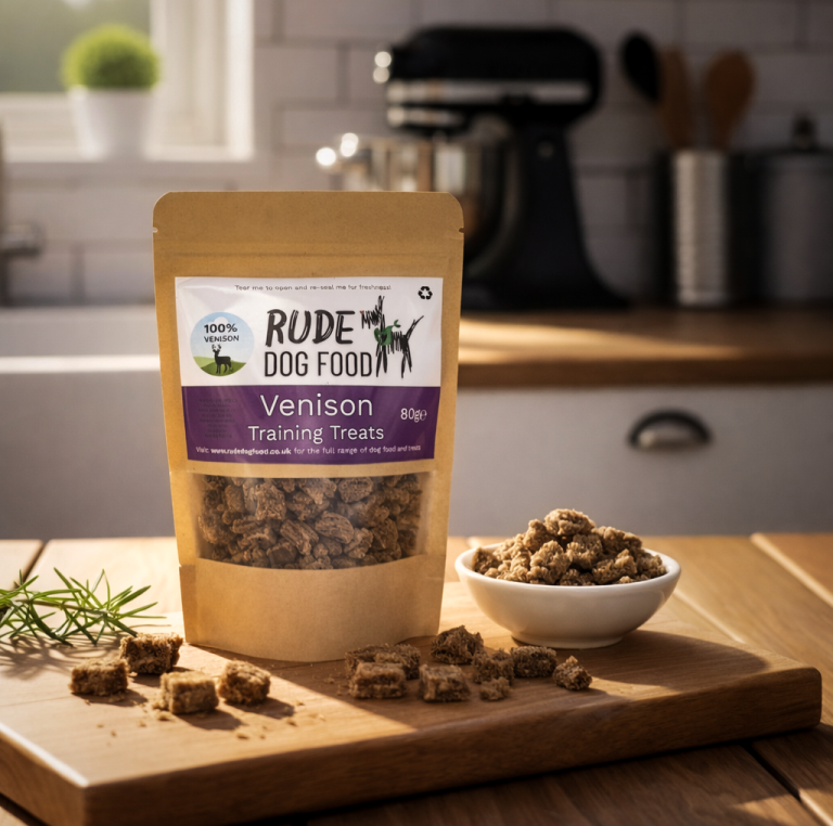 Venison and lamb raw dog food treats